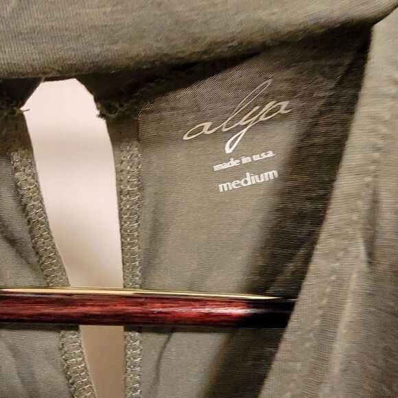 Alya Consuela Cowl Neck Chocker Olive Dress medium - Picture 7 of 8